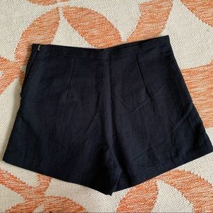 Ali Golden black high waisted twill shorts